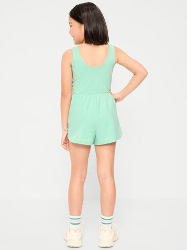 Old Navy PowerChill Sleeveless Ruffle-Trim Romper for Girls - PALO VERDE in Saudi Arabia