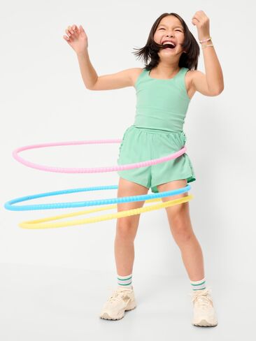 Old Navy PowerChill Sleeveless Ruffle-Trim Romper for Girls - PALO VERDE in Saudi Arabia