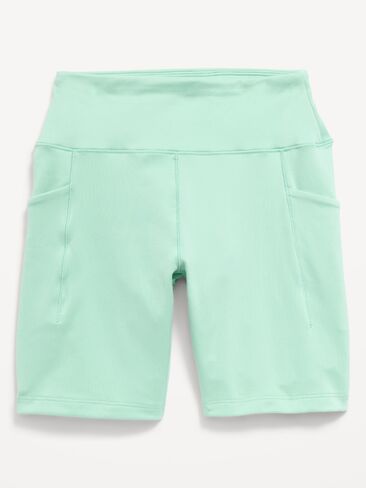 Old Navy High-Waisted StudioSmooth Biker Shorts for Girls - PALO VERDE in Saudi Arabia