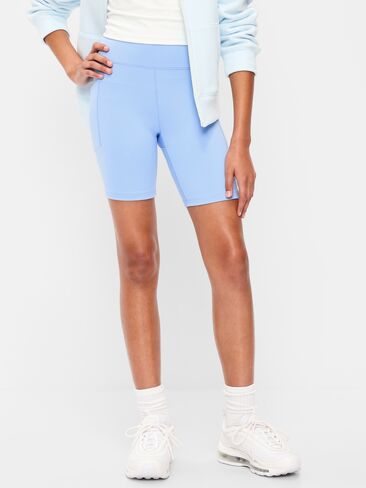 Old Navy High-Waisted StudioSmooth Biker Shorts for Girls - Flax Flower in Saudi Arabia