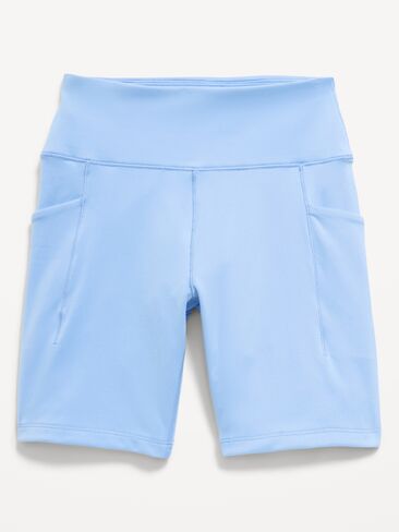 Old Navy High-Waisted StudioSmooth Biker Shorts for Girls - Flax Flower in Saudi Arabia
