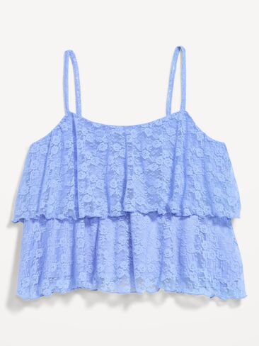 Old Navy Sleeveless Tiered Lace Ruffle Top - Flax Flower in Saudi Arabia