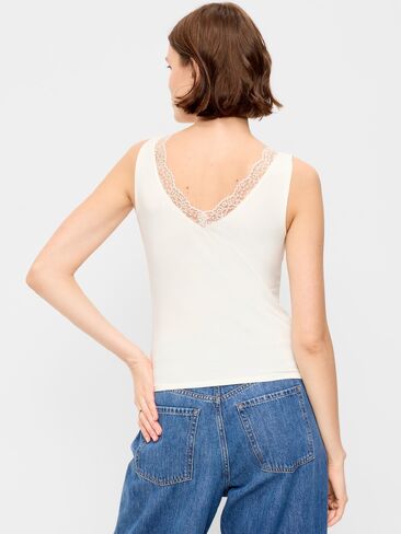 بلوزة Old Navy بدون أكمام برقبة على شكل V وأطراف دانتيل - ملح البحر in Kuwait