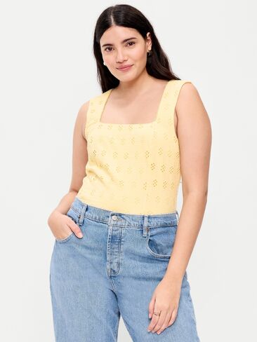قميص بدون أكمام ذو فتحة مخيطة من Old Navy - لون اللوز البارد in Saudi Arabia