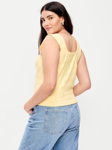 قميص بدون أكمام ذو فتحة مخيطة من Old Navy - لون اللوز البارد in Saudi Arabia