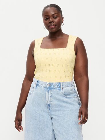 قميص بدون أكمام ذو فتحة مخيطة من Old Navy - لون اللوز البارد in Saudi Arabia