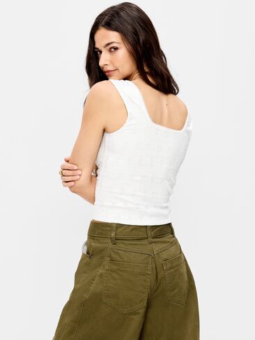 قميص بدون أكمام ذو فتحة مخيطة من Old Navy - زنابق بيضاء in Saudi Arabia