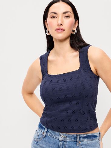 قميص بدون أكمام ذو فتحة مخيطة من Old Navy - عمق القطب الشمالي in Saudi Arabia