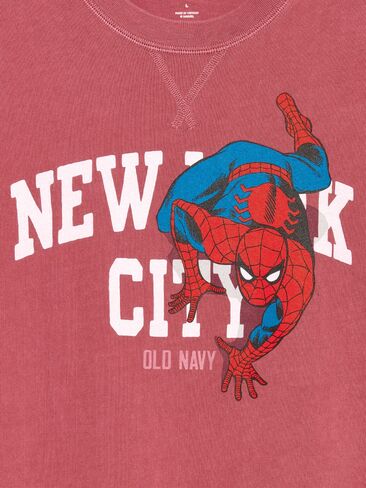 تي شيرت برسوم ثقيل الوزن للرجال من Old Navy Old Navy x Marvel Spider-Man Boxy - مانزانيتا in Saudi Arabia