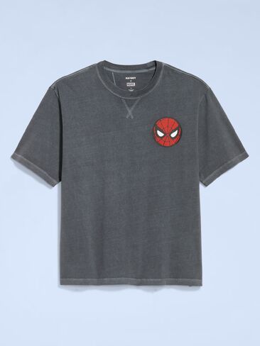 Old Navy Old Navy x Marvel Spider-Man Boxy Heavyweight Graphic T-Shirt for Men - Black Panthers in Saudi Arabia