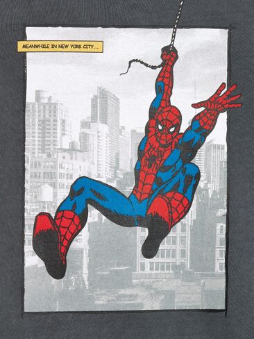 Old Navy Old Navy x Marvel Spider-Man Boxy Heavyweight Graphic T-Shirt for Men - Black Panthers in Saudi Arabia