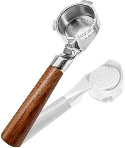 54mm 3 Ear Bottomless Portafilter for Breville BES870/878/880/876/840/820 Series Espresso Machines - Rosewood Handle with 304 Stainless Steel Filter Basket in Saudi Arabia