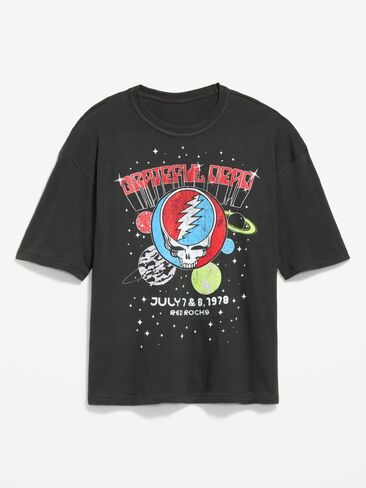 Old Navy Licensed Pop-Culture Graphic Cropped T-Shirt - Black Spark in Saudi Arabia