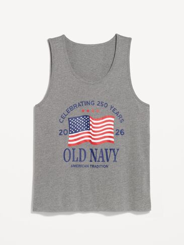 Old Navy Logo Graphic Tank - Dark Heather Gray in Saudi Arabia
