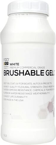 FGCI - 1 Gallon Brushable Marine Fiberglass Polyester Gelcoat for Boat Repair, Brushes On, No Spray Gun Needed, Made in USA in Saudi Arabia