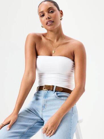 Old Navy Hug Double-Layer Tube Top - White Lilies in Saudi Arabia