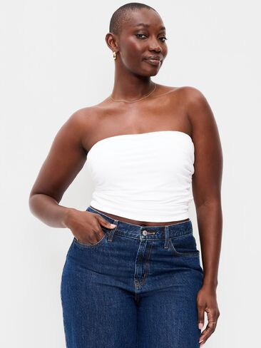 Old Navy Hug Double-Layer Tube Top - White Lilies in Saudi Arabia