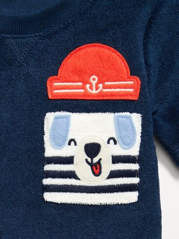 طقم قميص وسروال قصير بأكمام قصيرة وجيب تيري من Old Navy للأطفال - ليلة غامضة in Kuwait
