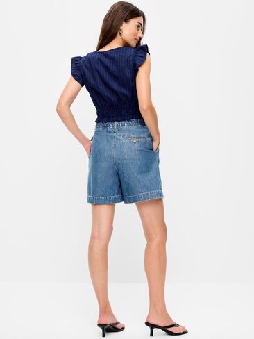 Old Navy High-Waisted OGC Chino Shorts -- 6-inch inseam - Medium Wash in Saudi Arabia