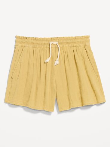 Old Navy High-Waisted Crinkle Gauze Shorts - SANDSTORM in Saudi Arabia