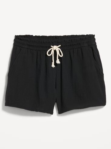 Old Navy High-Waisted Crinkle Gauze Shorts - Black Jack in Saudi Arabia