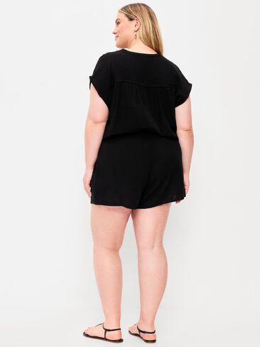 Old Navy High-Waisted Crinkle Gauze Shorts - Black Jack in Saudi Arabia