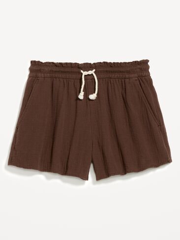 Old Navy High-Waisted Crinkle Gauze Shorts - Peppercorn in Saudi Arabia