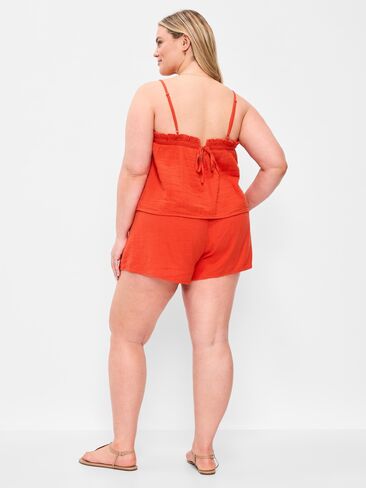 Old Navy High-Waisted Crinkle Gauze Shorts - Ornament Orange in Saudi Arabia