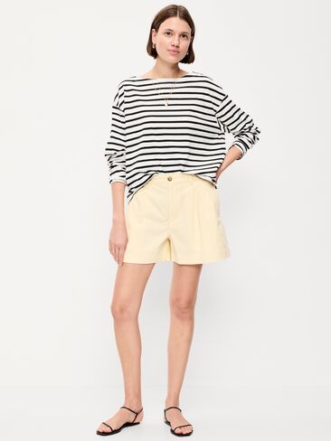 شورت OGC Chino عالي الخصر من Old Navy -- درزة داخلية 6 بوصة - لون اللوز البارد in Saudi Arabia