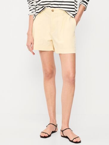 شورت OGC Chino عالي الخصر من Old Navy -- درزة داخلية 6 بوصة - لون اللوز البارد in Saudi Arabia