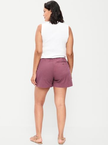 شورت OGC Chino عالي الخصر من Old Navy - درزة داخلية 4 بوصة - بنفسجي مترب in Saudi Arabia