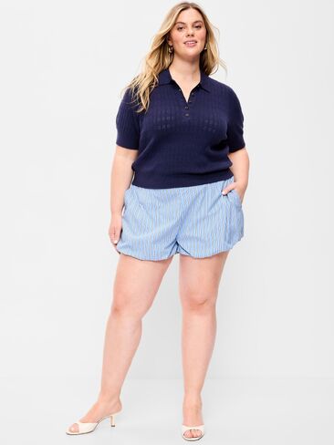 شورت Old Navy Poplin Bubble Hem - شريط أزرق in Kuwait