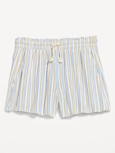 Old Navy شورت شاش مجعد عالي الخصر - خطوط متعددة رائعة in Saudi Arabia