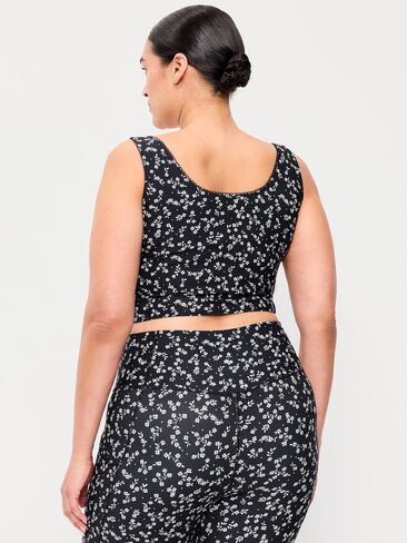 Old Navy Light Support PowerSoft Tank Top - Black Floral in Saudi Arabia