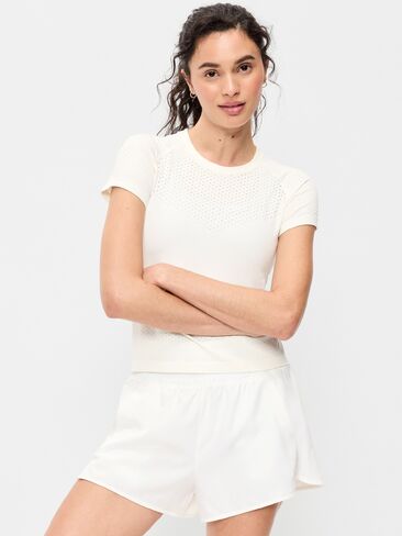 تي شيرت قصير منسوج بدون خياطة من Old Navy - ماجنوليا in Saudi Arabia