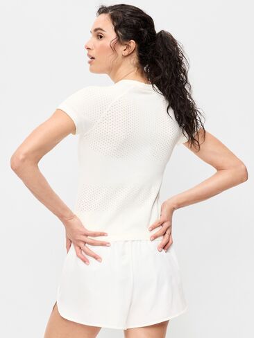تي شيرت قصير منسوج بدون خياطة من Old Navy - ماجنوليا in Saudi Arabia