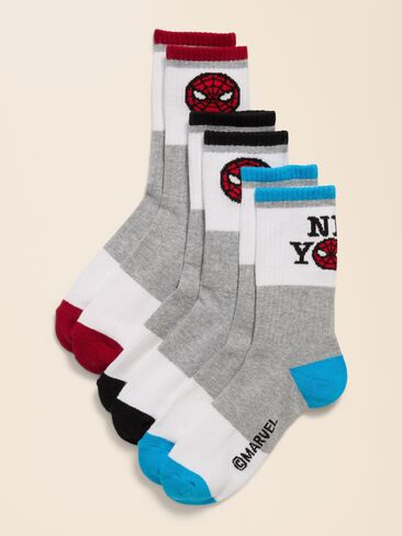 Old Navy Old Navy x Marvel Spider-Man Gender-Neutral Tube Socks 3-Pack for Kids - Original Gray in Saudi Arabia
