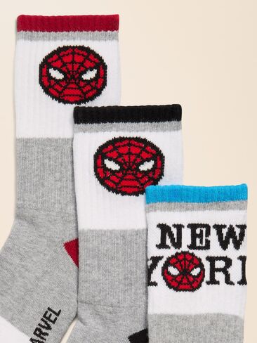 Old Navy Old Navy x Marvel Spider-Man Gender-Neutral Tube Socks 3-Pack for Kids - Original Gray in Saudi Arabia