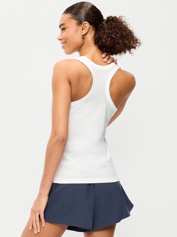 Old Navy Fluid Seamless Fitted Racerback Tank - White Stripe in Saudi Arabia