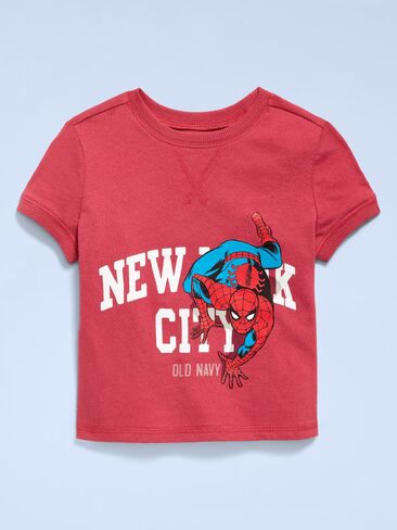 تي شيرت Old Navy Old Navy x Marvel Spider-Man Graphic Ringer للأولاد الصغار - مانزانيتا in Kuwait