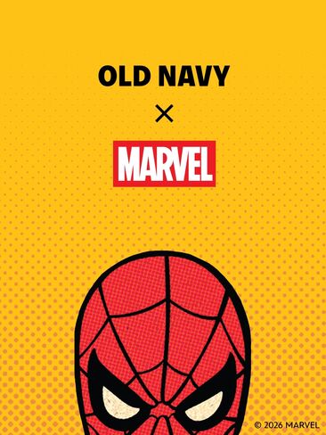 تي شيرت Old Navy Old Navy x Marvel Spider-Man Graphic Ringer للأولاد الصغار - مانزانيتا in Kuwait