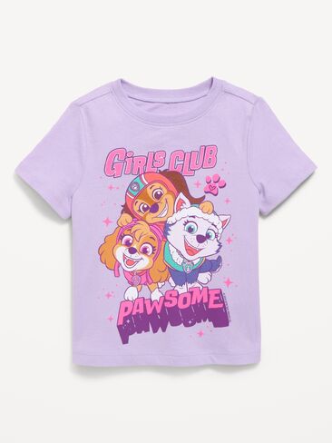 تي شيرت برسومات Old Navy Paw Patrol™ للفتيات الصغيرات - وردي سماوي in Kuwait