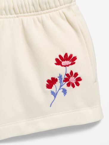 Old Navy High-Waisted Favorite Fleece Shorts for Girls - Creme De La Creme in Saudi Arabia