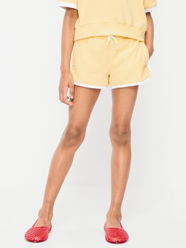 Old Navy Dolphin-Hem Terry Shorts for Girls - Golden Straw in Saudi Arabia