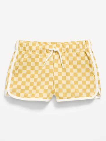 Old Navy Dolphin-Hem Cheer Shorts for Girls - Yellow Check in Saudi Arabia