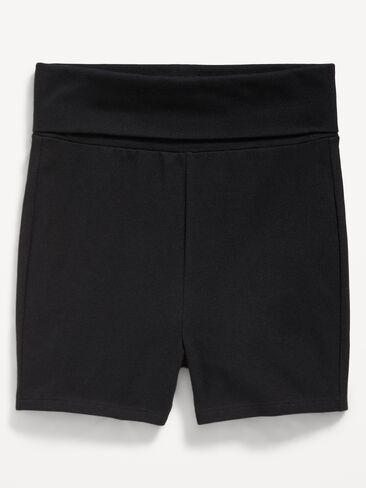 Old Navy Foldover Jersey Biker Shorts for Girls - Black Jack in Saudi Arabia