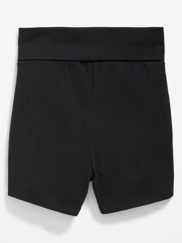 Old Navy Foldover Jersey Biker Shorts for Girls - Black Jack in Saudi Arabia