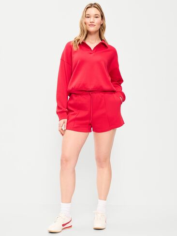 Old Navy Relaxed Dynamic Fleece Pique Shorts - Amaryllis in Saudi Arabia