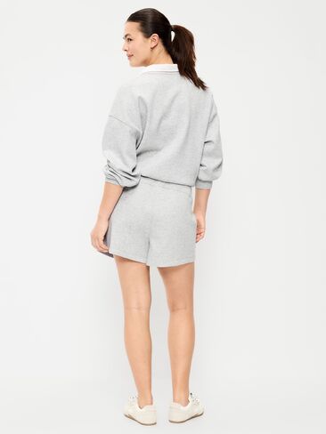 Old Navy Relaxed Dynamic Fleece Pique Shorts - Heather Grey in Saudi Arabia