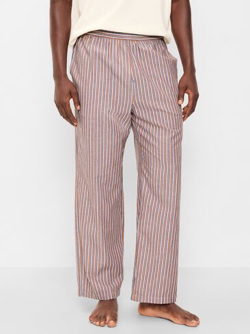Old Navy Baggy Poplin Boxer Pajama Pants - Blue/Brown Stripes in Saudi Arabia
